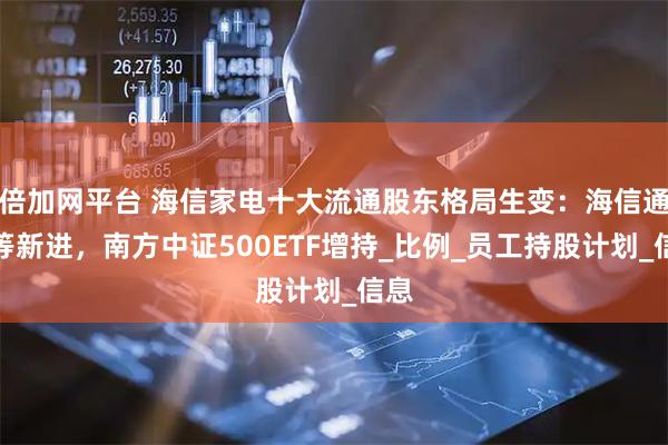 倍加网平台 海信家电十大流通股东格局生变：海信通信等新进，南方中证500ETF增持_比例_员工持股计划_信息