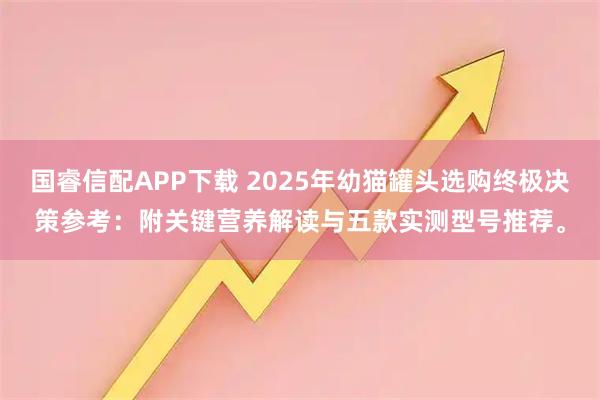 国睿信配APP下载 2025年幼猫罐头选购终极决策参考：附关键营养解读与五款实测型号推荐。